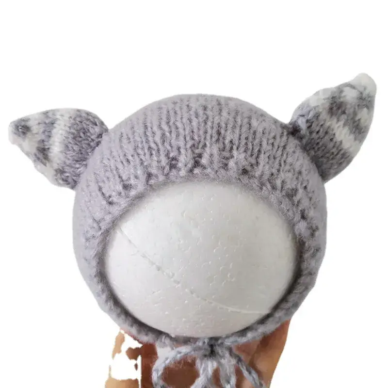 Newborn Photo Hat Mohair Cartoon Full Moon Hundred Days - Image 12