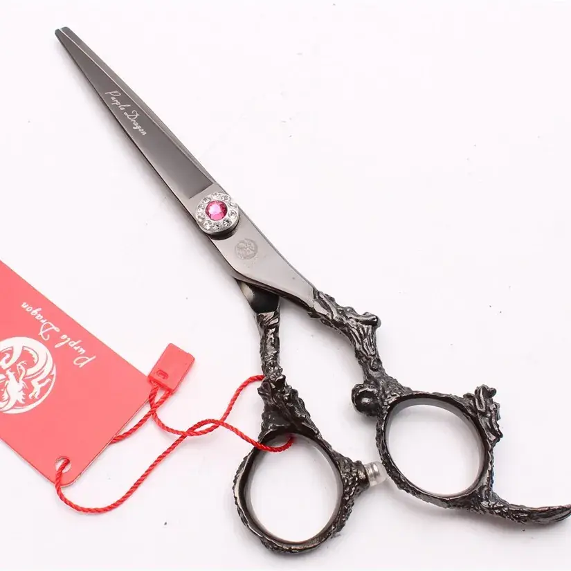 Zilong Dragon Handle Hair Scissors Black 5.5-6.0" - Image 2