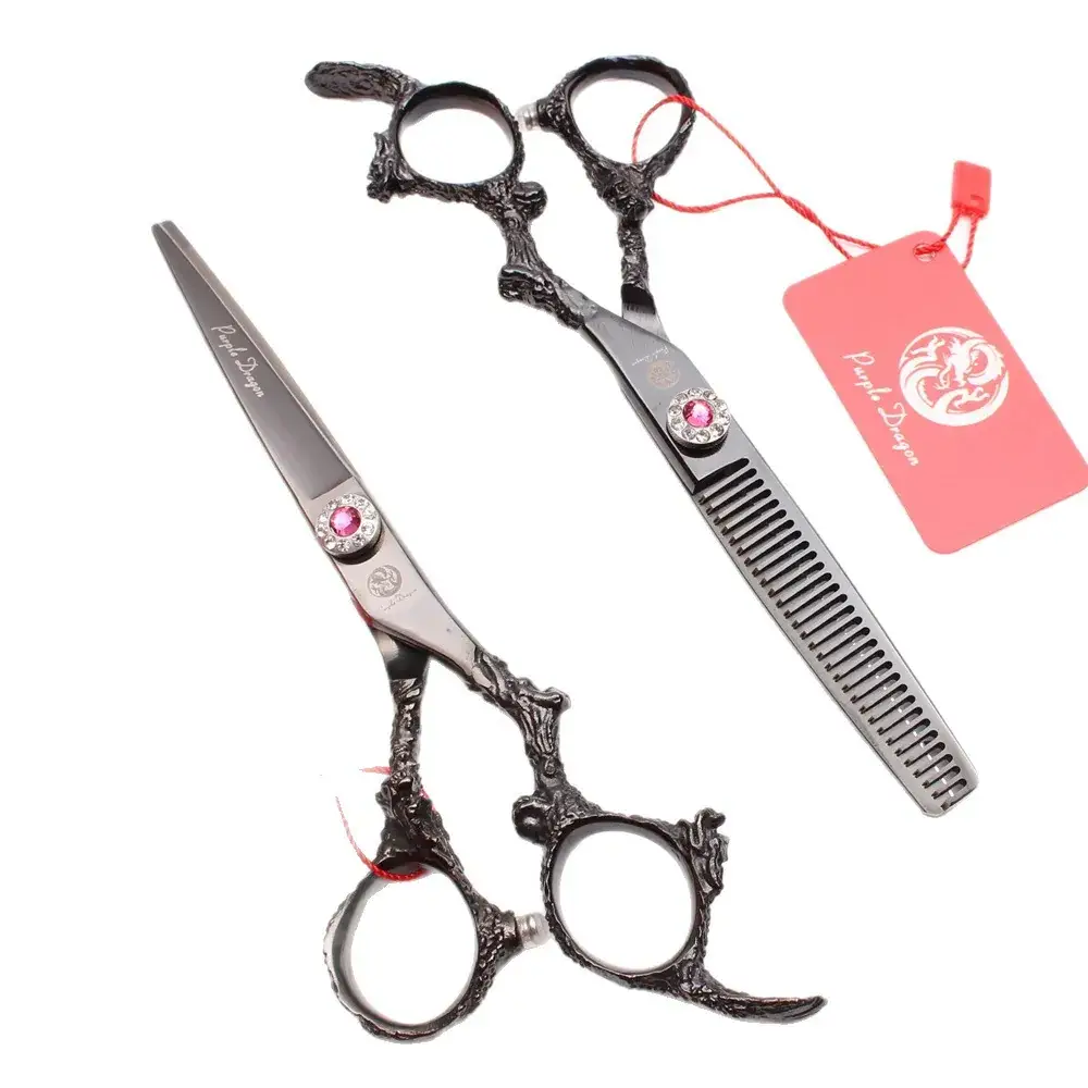Zilong Dragon Handle Hair Scissors Black 5.5-6.0" - Image 5