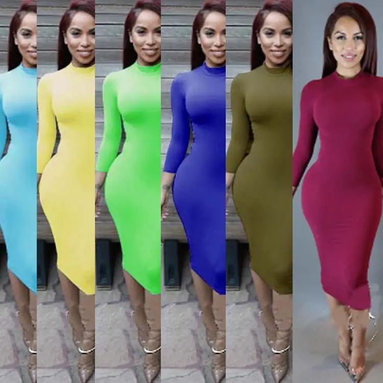 Women's 2024 Slim Fit Elastic Nightclub Dress Multi-Color - Image 11