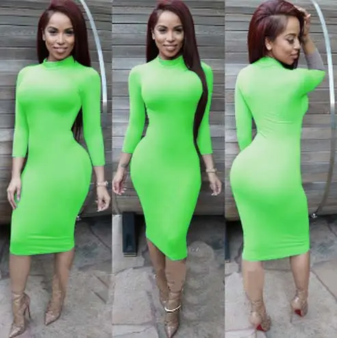 Women's 2024 Slim Fit Elastic Nightclub Dress Multi-Color - Image 9
