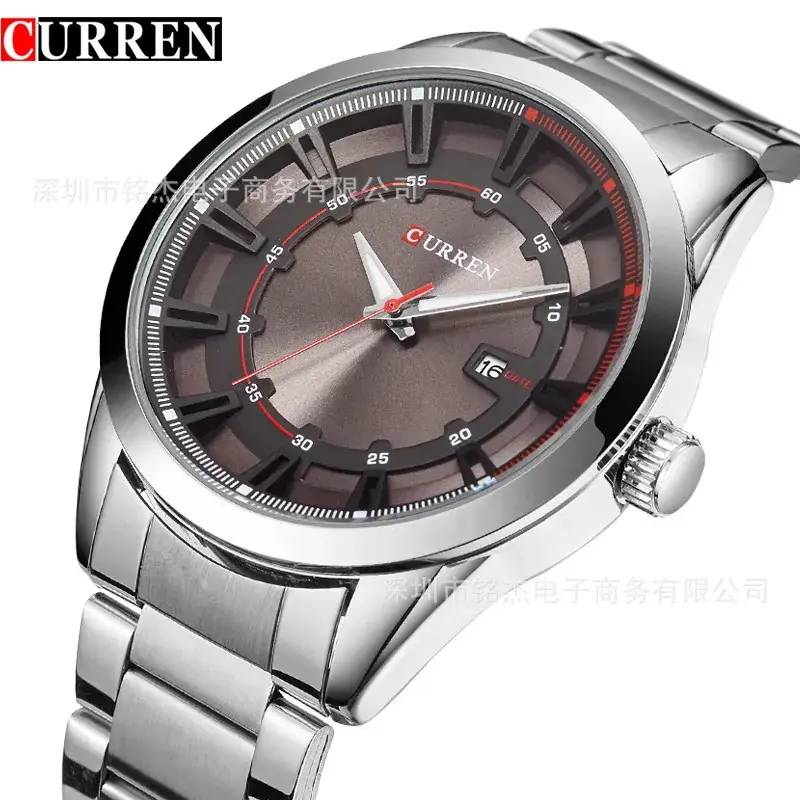 Men's Steel Band Quartz Watch with Calendar & Waterproof - Image 4
