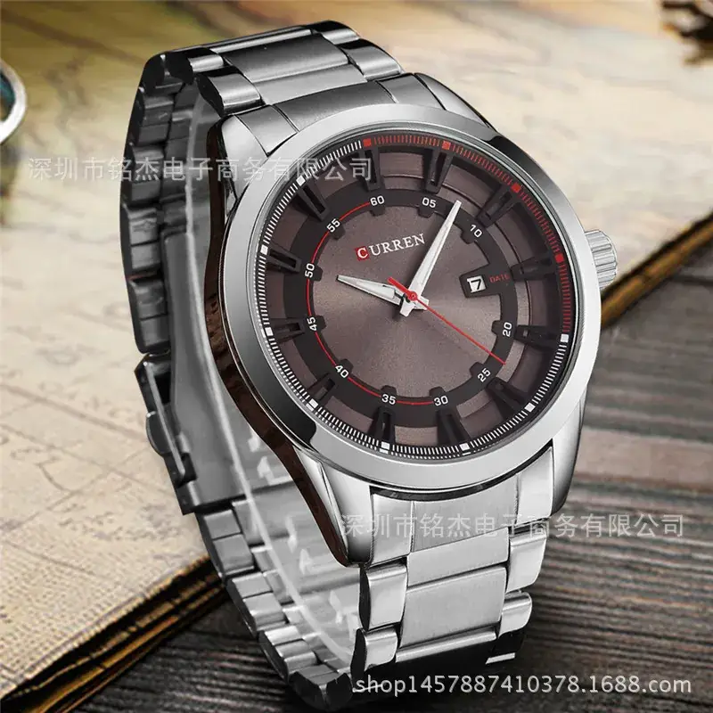Men's Steel Band Quartz Watch with Calendar & Waterproof - Image 6