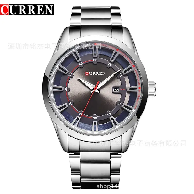 Men's Steel Band Quartz Watch with Calendar & Waterproof - Image 2