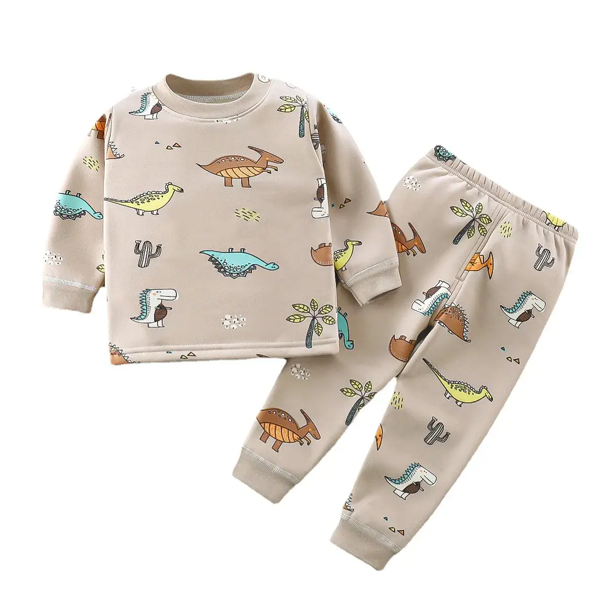 Children's Grey Panda Thermal Pajamas Set Small to XL - Image 8