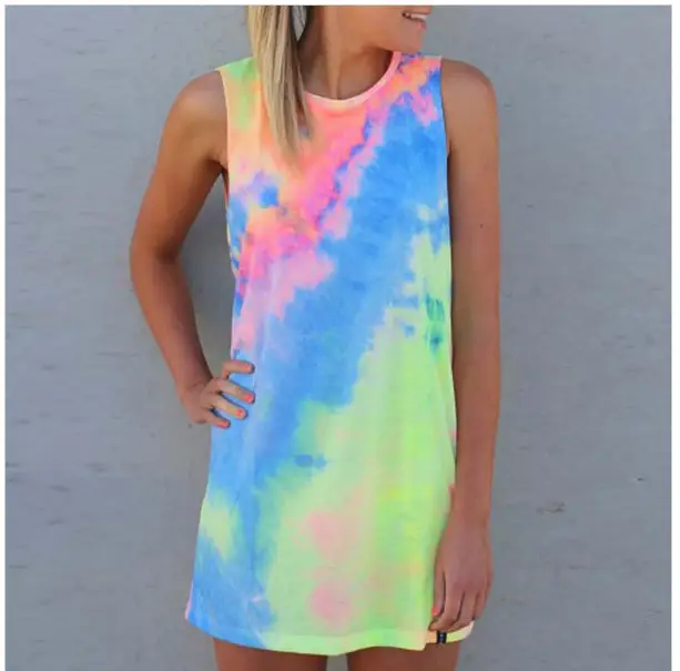 Sleeveless Tie-Dye Color Vest for Women - Image 3