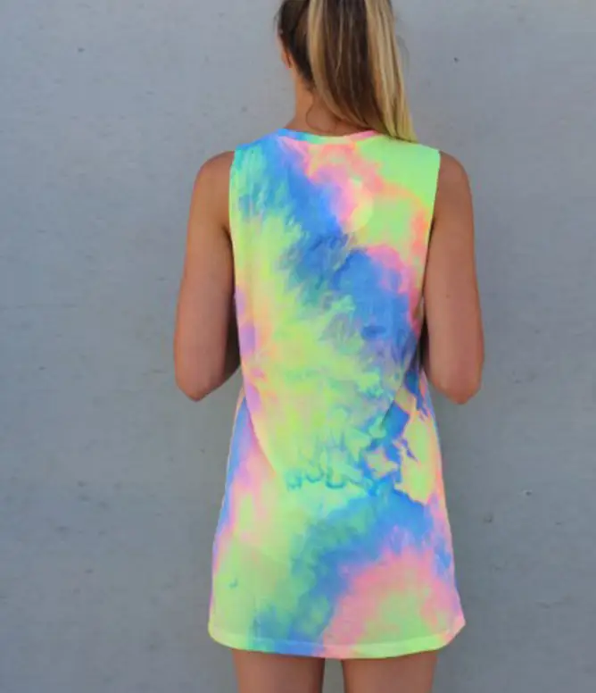 Sleeveless Tie-Dye Color Vest for Women - Image 4