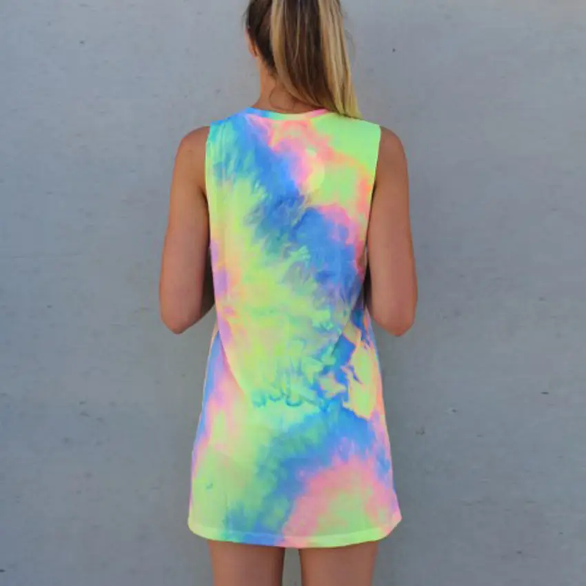 Sleeveless Tie-Dye Color Vest for Women — feature 7