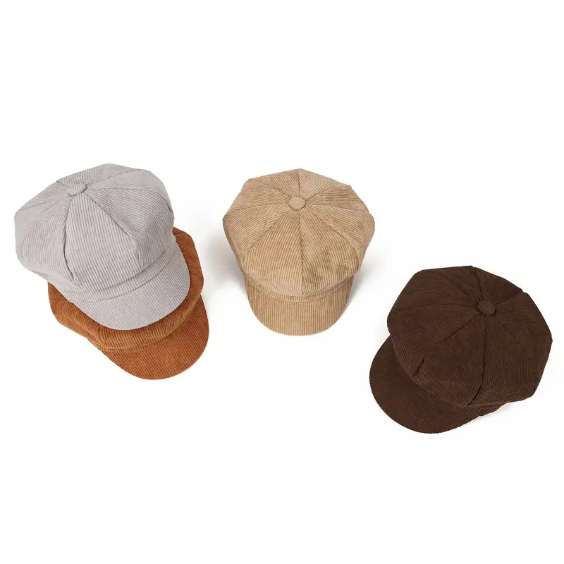 Men's Maroon Corduroy Cap Academy Style — feature 20