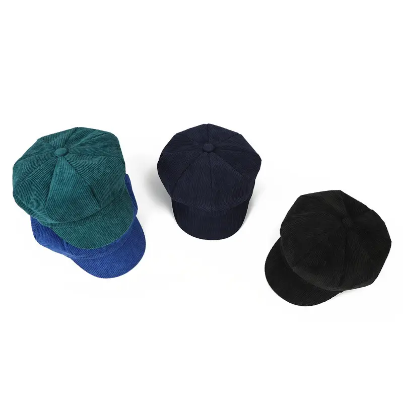 Men's Maroon Corduroy Cap Academy Style — feature 21