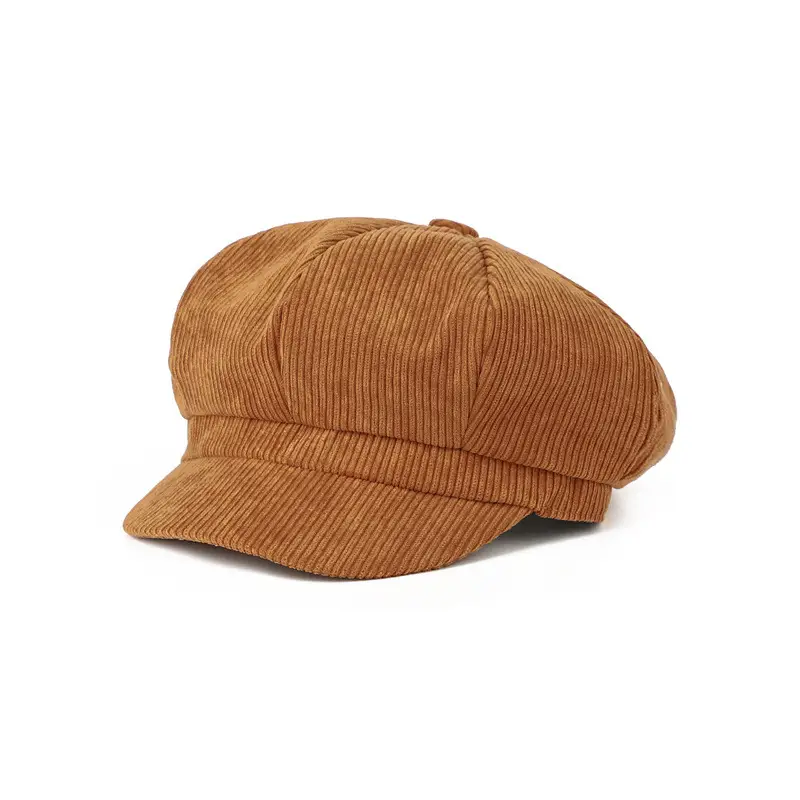 Men's Maroon Corduroy Cap Academy Style - Image 11