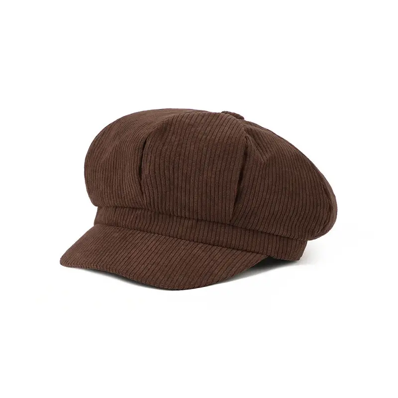 Men's Maroon Corduroy Cap Academy Style - Image 6
