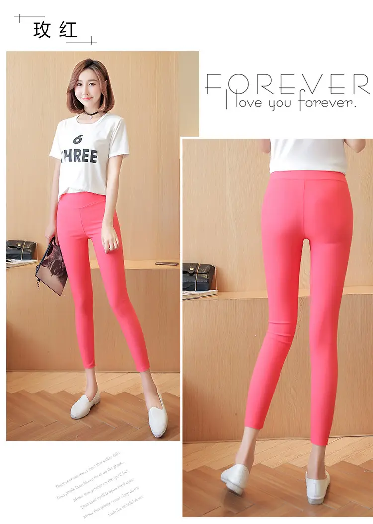 Orange High Waist Yoga Pants for Women Spring Autumn