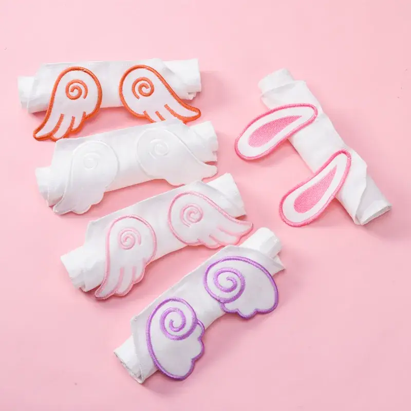 Baby Sweat Towel Angel Wings Embroidery 3-6Yr - Image 2