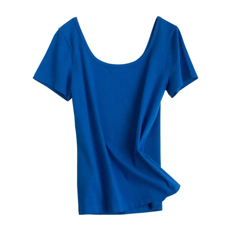 Women Black Slim Fit Short Sleeve T-Shirt - Image 16
