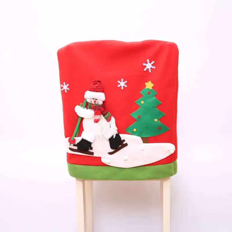 Christmas Ski Chair Covers Red Green Decorative Covers - Image 2
