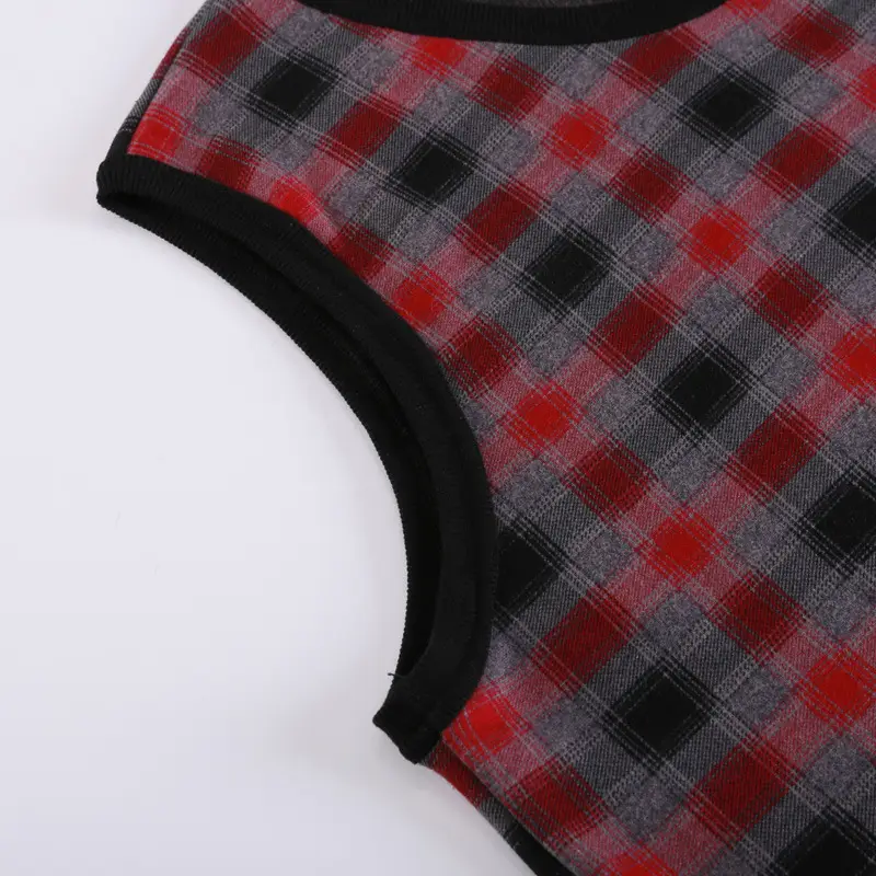 2016 Men's Velvet Fat Sleeveless Vest Black Red Large