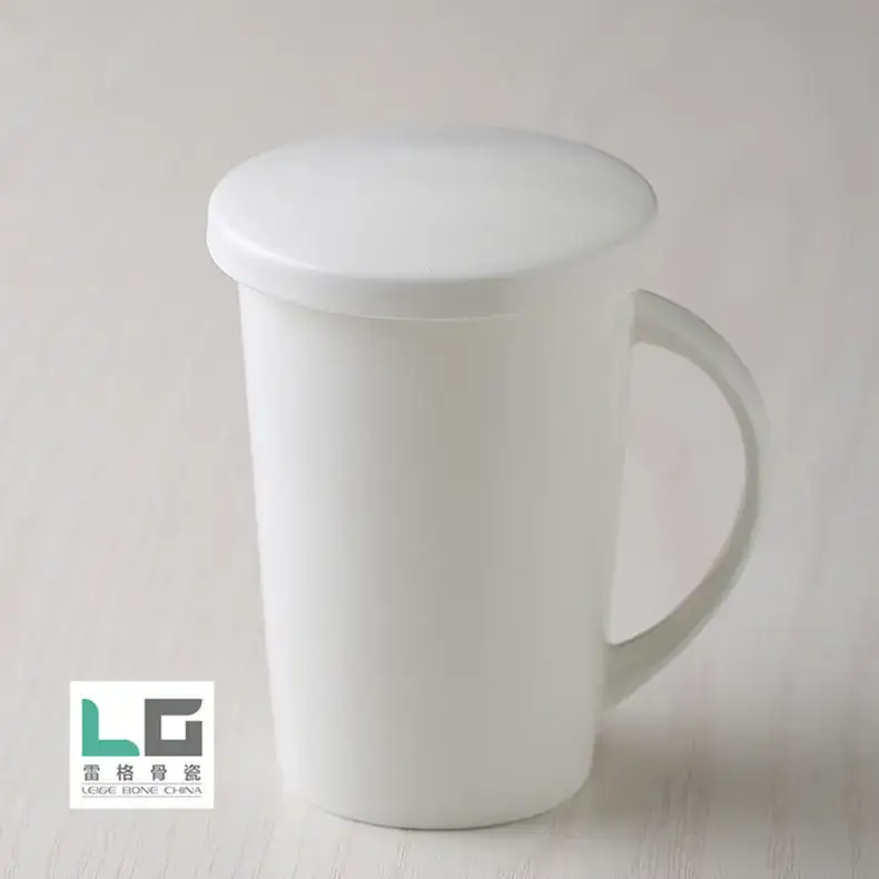 Large White Ceramic Cup with Handle for Gifting - Image 3