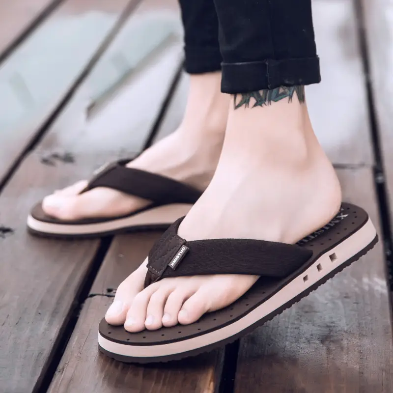 Men Cross Border Flip Flops Red Sole Open Toe Summer
