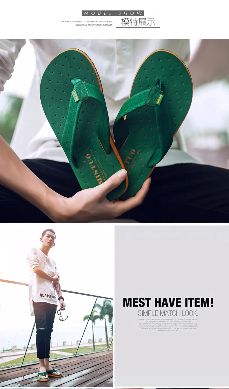 Men Cross Border Flip Flops Red Sole Open Toe Summer — feature 10