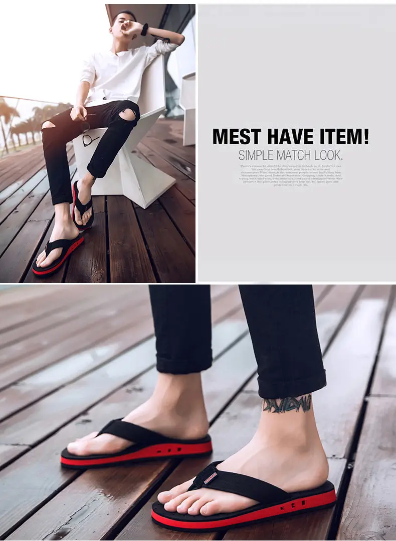 Men Cross Border Flip Flops Red Sole Open Toe Summer — feature 14