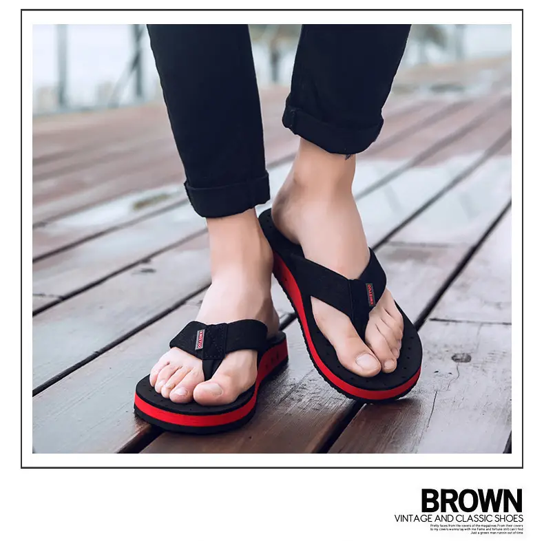 Men Cross Border Flip Flops Red Sole Open Toe Summer — feature 15
