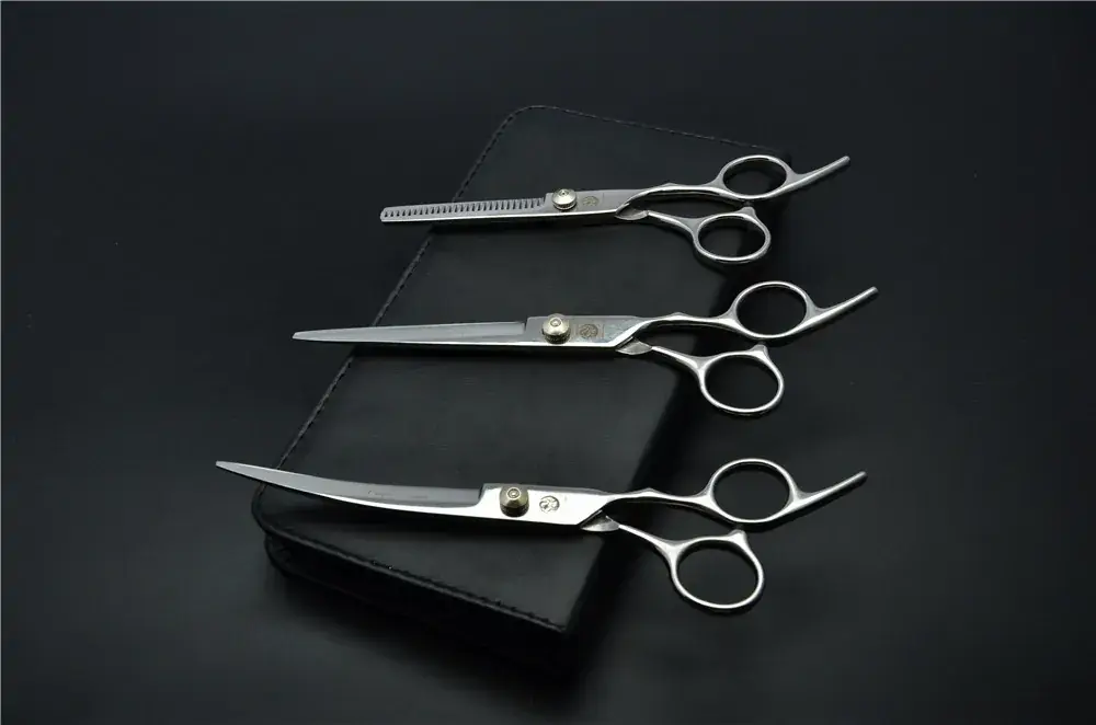 6.0 Inch Purple Dragon Hair Scissors Set 3 Pcs - Image 3