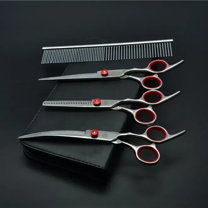 7.0 Inch Purple Dragon Hair Shear 4-Piece Set - Image 4
