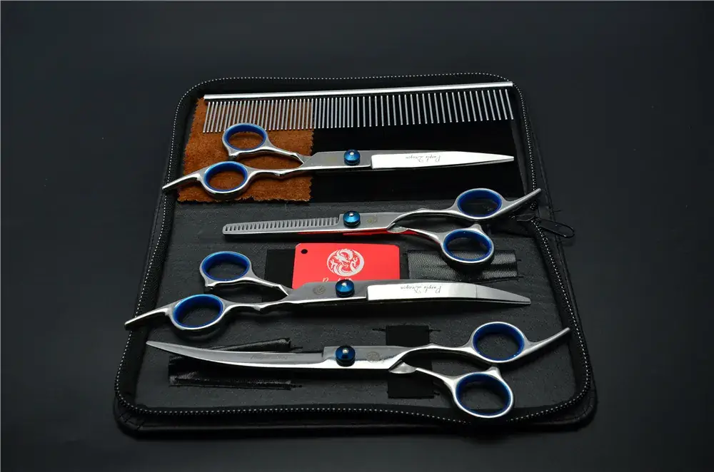 7.0 Inch Purple Dragon Hair Scissors Set - Image 2