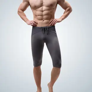 Men Blue Mesh Sports Pants Capri Length — feature 8