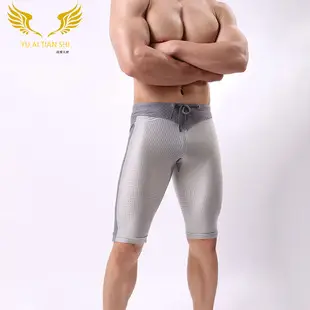 Men Blue Mesh Sports Pants Capri Length — feature 9