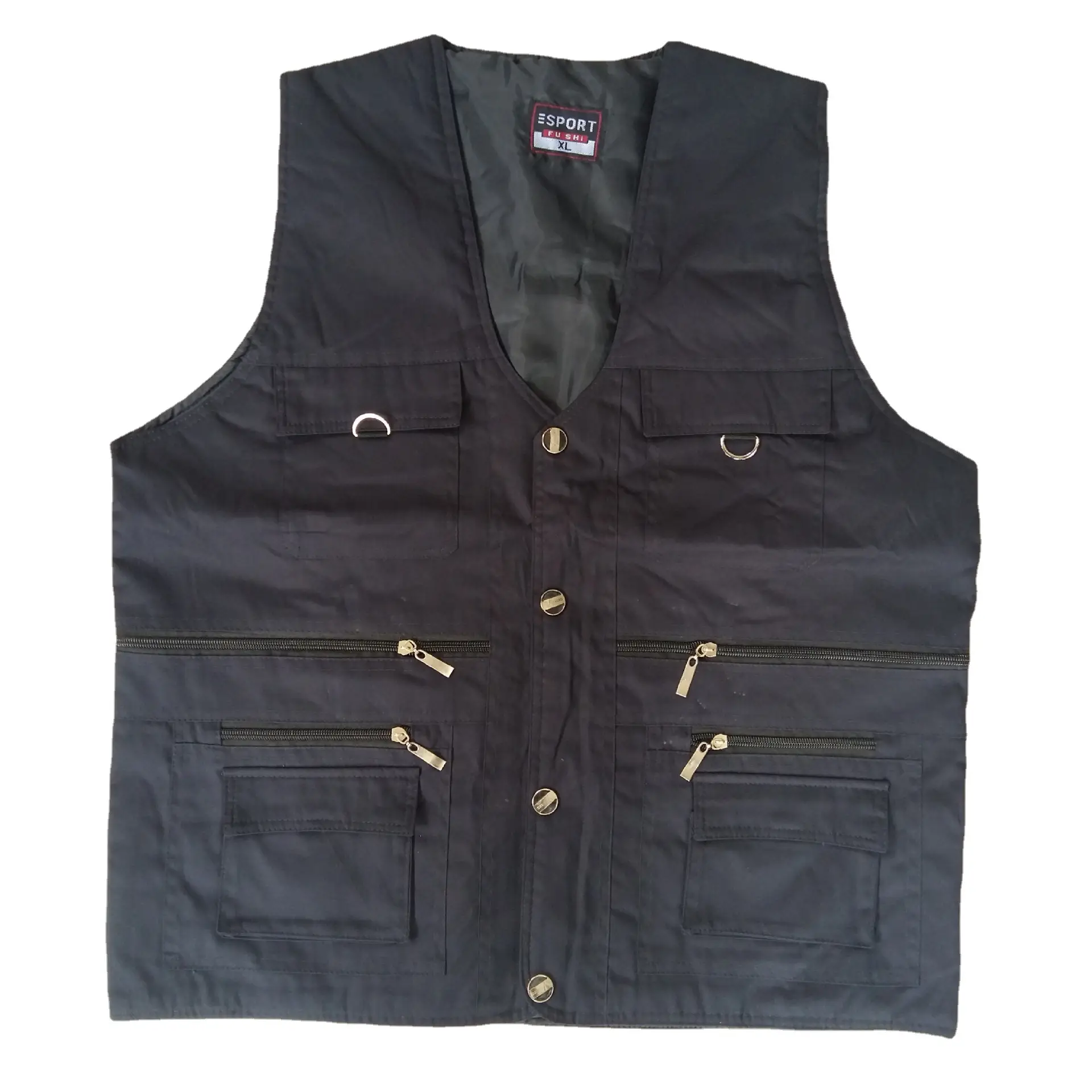 Autumn Army Green Vests for Men Warm Pocket Decorative Floss Spot Wholesale - Image 5