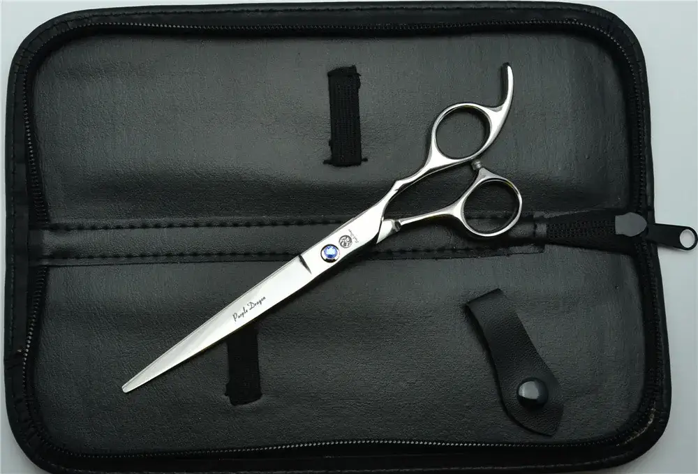 7.0 Inch Silver Gem Pet Hair Scissors - Image 2