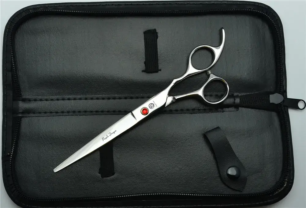 7.0 Inch Silver Gem Pet Hair Scissors - Image 3