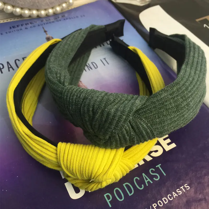Knoted Wool Hairband Solid Color for Women - Image 11