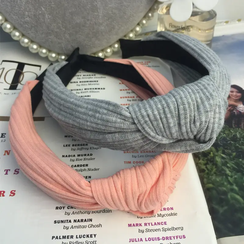 Knoted Wool Hairband Solid Color for Women - Image 12