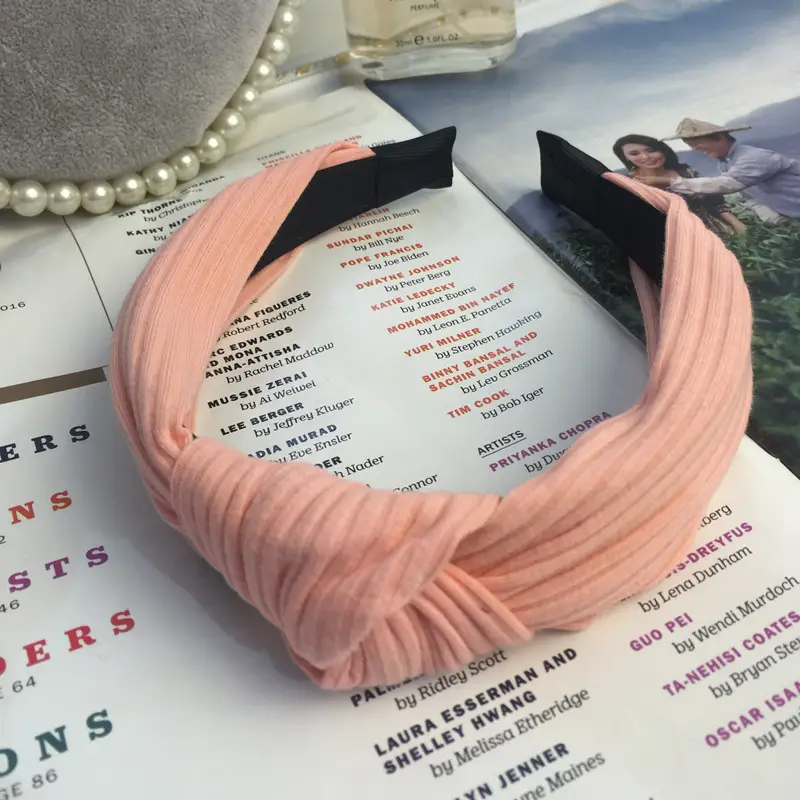 Knoted Wool Hairband Solid Color for Women - Image 7