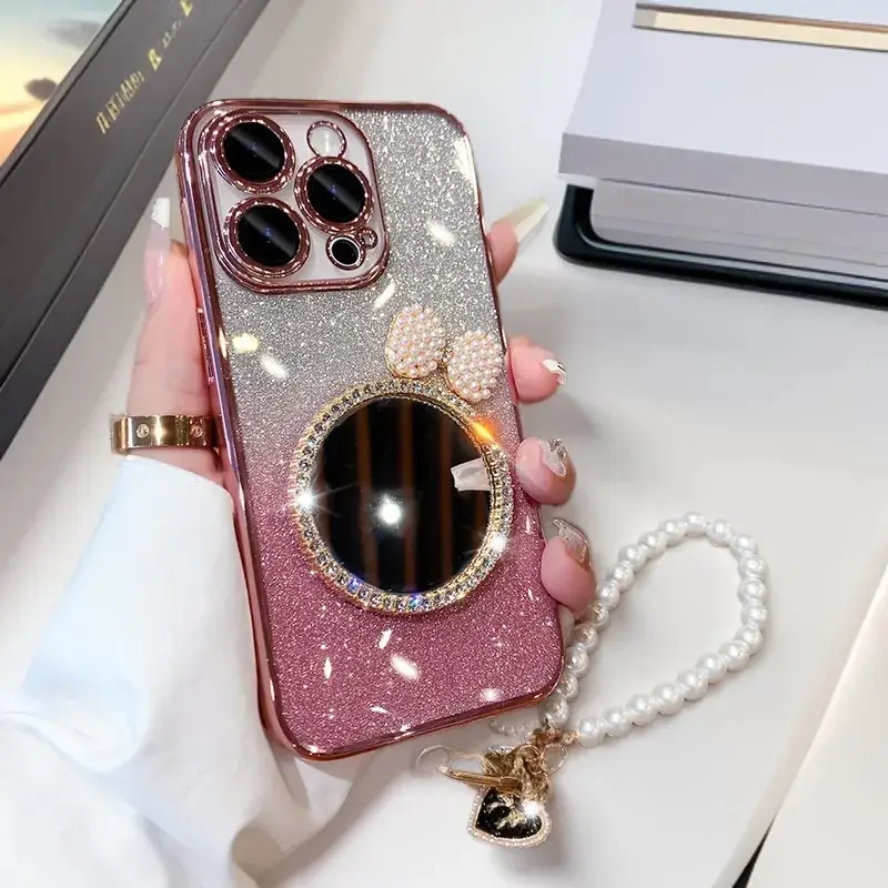 Trendy Glitter Mirror Phone Case for iPhone 16