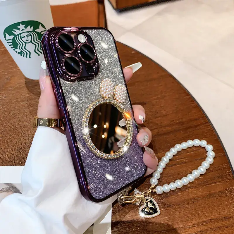Trendy Glitter Mirror Phone Case for iPhone 16
