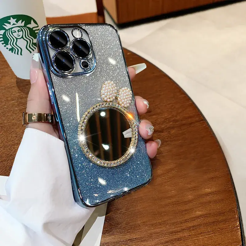 Trendy Glitter Mirror Phone Case for iPhone 16