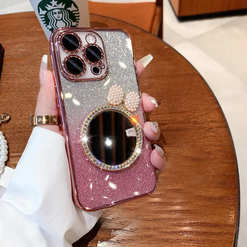 Trendy Glitter Mirror Phone Case for iPhone 16
