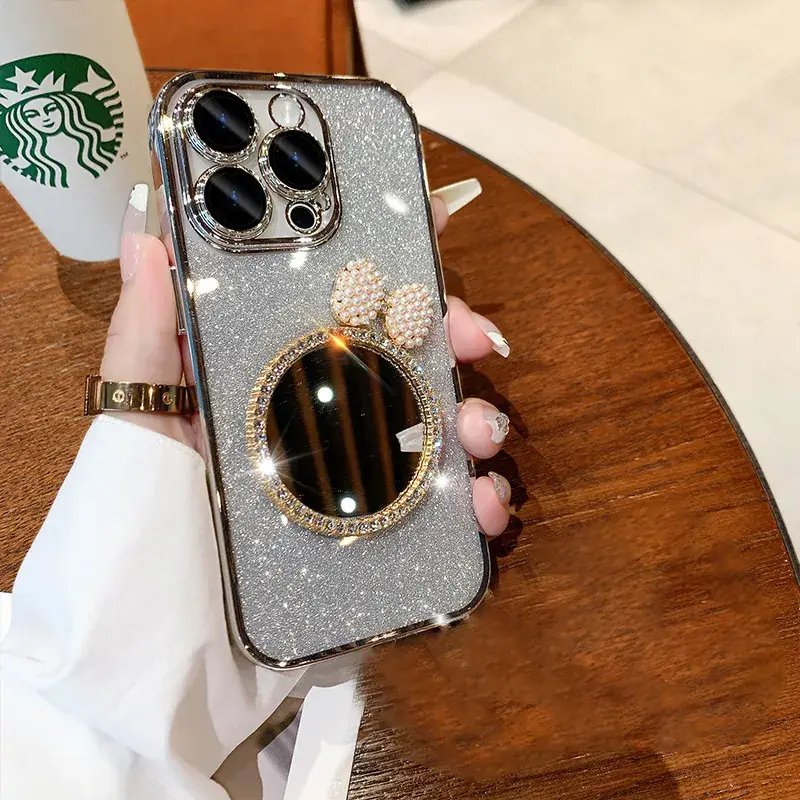 Trendy Glitter Mirror Phone Case for iPhone 16