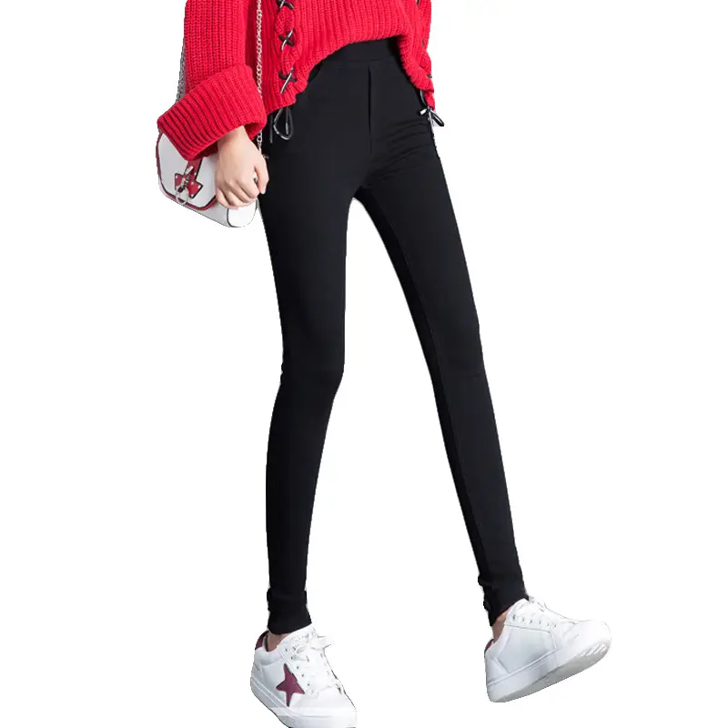 Women Black Tall Leggings Large High Elastic Waist - Image 10