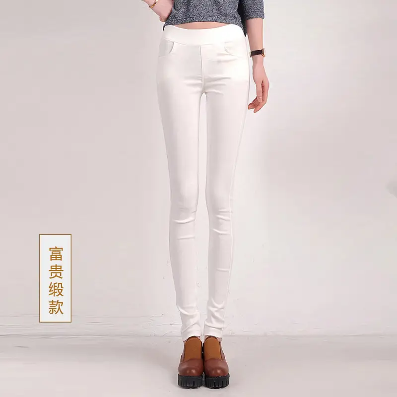 Women Black Tall Leggings Large High Elastic Waist - Image 3