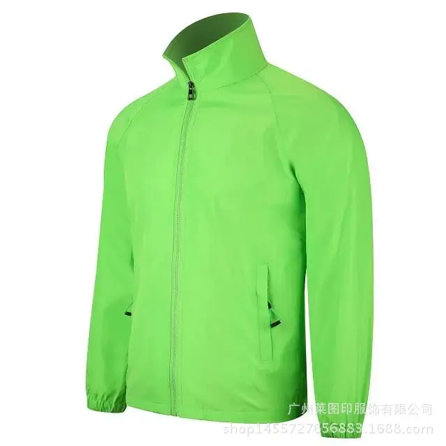 Waterproof Long Sleeve Trench Coat with Logo Print