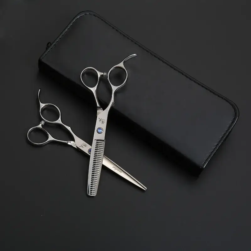 Left-Handed Haircut Scissors Stainless Steel 2 Pcs - Image 2