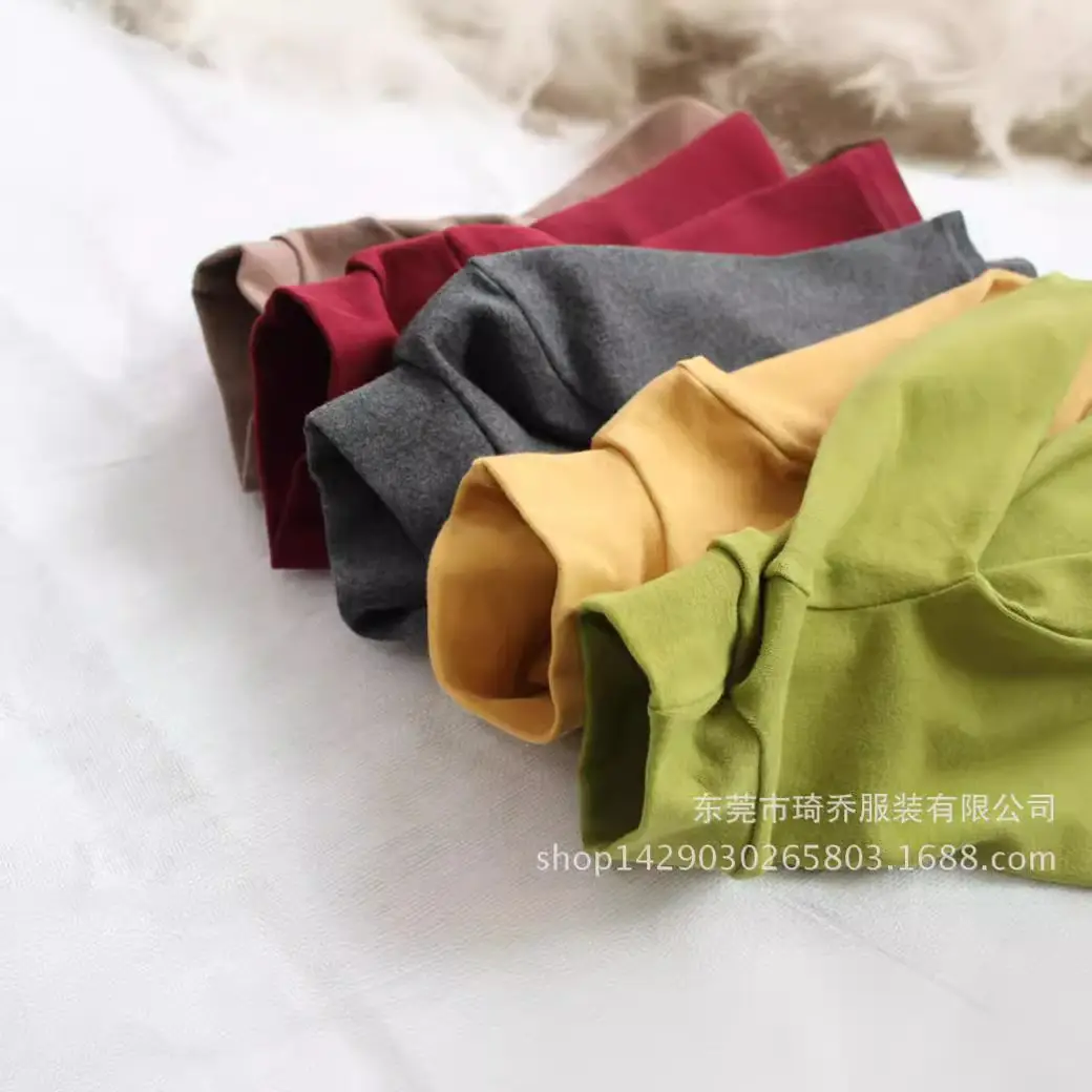 New Spring Boys T-Shirt Long Sleeve Solid High Neck - Image 12