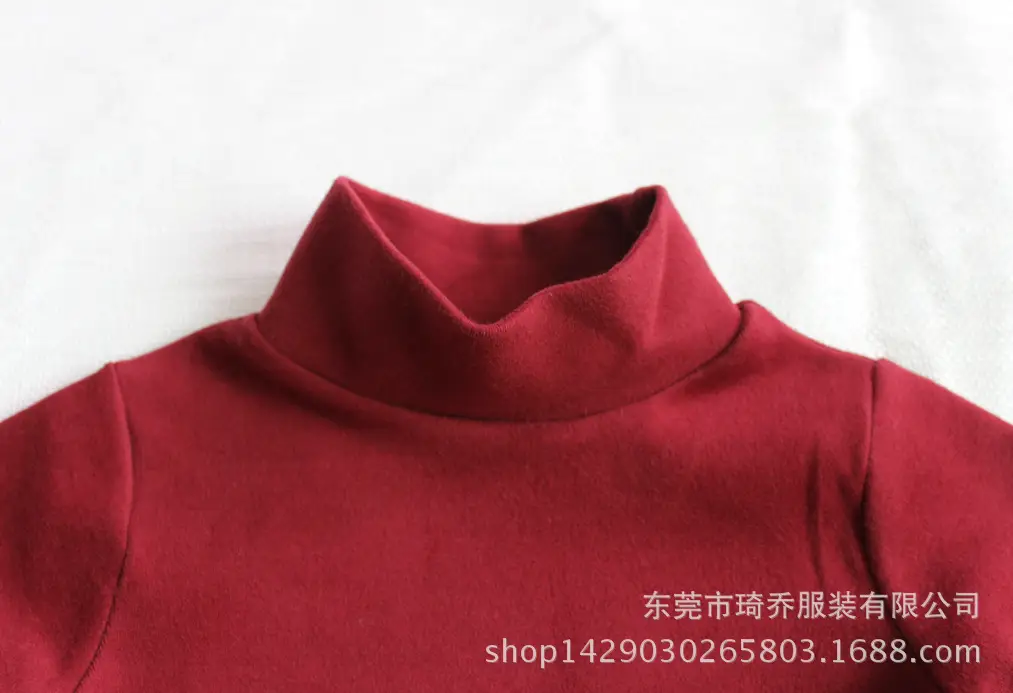New Spring Boys T-Shirt Long Sleeve Solid High Neck — feature 11