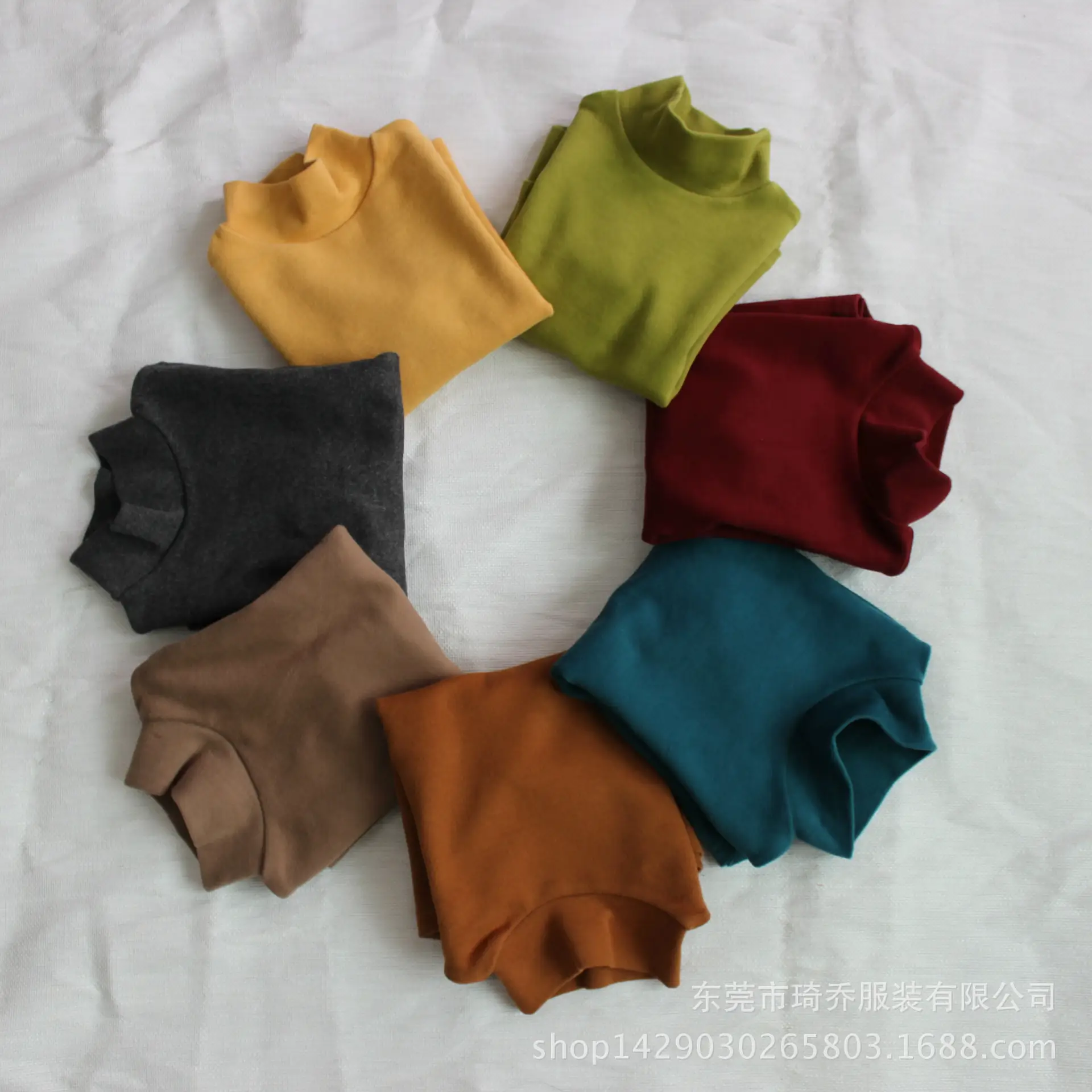 New Spring Boys T-Shirt Long Sleeve Solid High Neck — feature 8