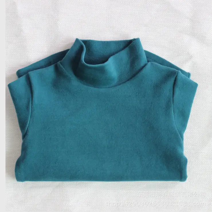 New Spring Boys T-Shirt Long Sleeve Solid High Neck - Image 5